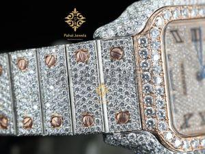Square Dial Diamond Moissanite Men Watch