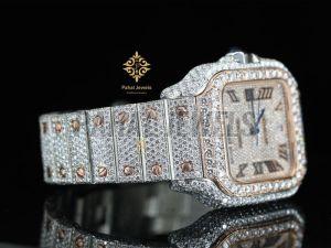 Square Dial Diamond Moissanite Men Watch