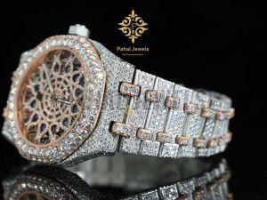 Stainless Steel Iced Out Moissanite Watch
