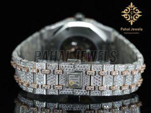 Stainless Steel Iced Out Moissanite Watch