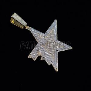 Star Shape Iced Out Diamond Pendant