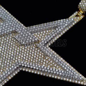 Star Shape Iced Out Diamond Pendant