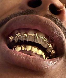 Star Shape Gold Plated Dental Grillz