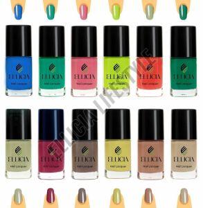 Ellicia Dark Glossy Fancy Nail Polish Set