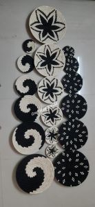 Artisan Black and White Sabai Grass Wall Plates