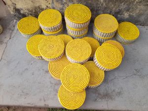 Round Sabai Grass Storage Box