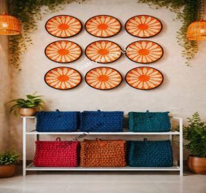 Sabai Grass Wall Decor with Bags