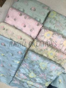 Designer Multicolor Floral Print Fabric