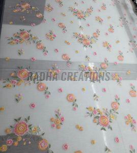 Designer Soft Floral Embroidery Fabric