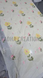 Multicolor Floral Embroidery Fabric