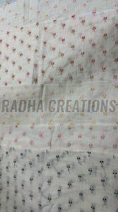 Off White Butti Embroidery Fabric