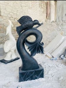 Handcrafted Black Marble Article