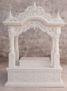 Traditional Small Indoor White Marble Temple