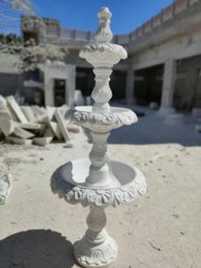 3 Tier White Marble Garden Water Fountain