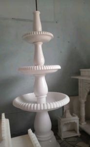 3 Tier White Marble Garden Water Fountain