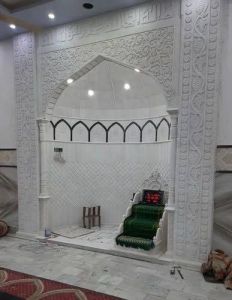 Makrana White Marble Masjid Qibla