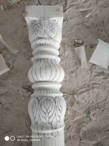 Decorative White Marble Pillar