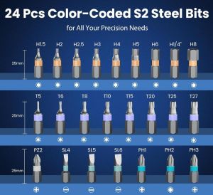24 in 1 T Shape Screwdriver Set