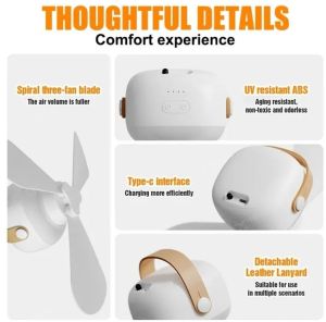 Portable Ceiling Fans with LED Lighting