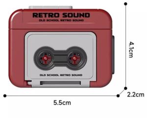 Mini Retro Cassette Tape Recorder Keychain