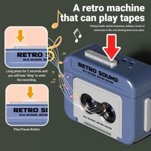 Mini Retro Cassette Tape Recorder Keychain