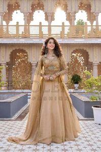 Beige Embroidered Bridal Lehenga Choli