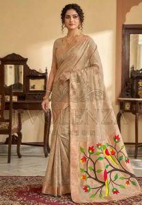 Beige Mugdha Paithani Cotton Saree