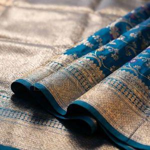 Blue Meenakari Vaibhav Banarasi Silk Saree