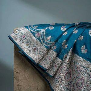 Blue Swarnika Meenakari Wedding Saree