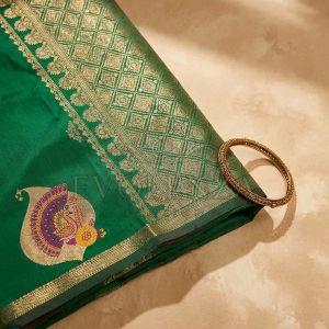 Green Mayur Hansika Royale Banarasi Silk Saree