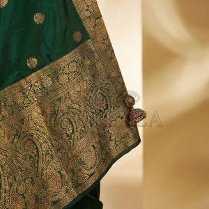 Green Rajsi Aura Woven Silk Saree