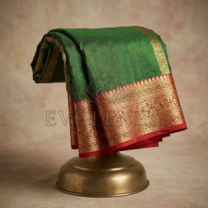 Green Rajsi Meenakari Saree