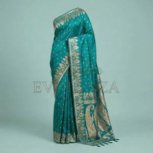 Green Virasat Meenakari Royale Banarasi Silk Saree