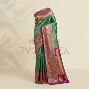 Pink Green Zarika Art Elegance Banarasi Saree