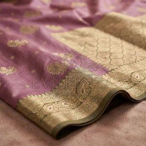 Pink Mayure Royale Banarasi Saree