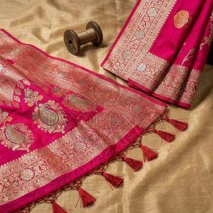 Pink Meenakari Royale Banarasi Silk Saree