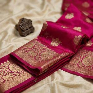 Pink Vanshika Royale Vanarasi Silk Saree