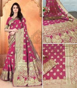 Pink Vanshika Royale Vanarasi Silk Saree