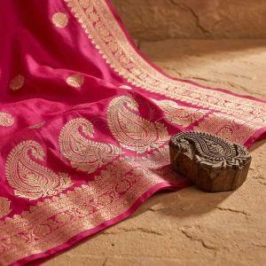 Pink Zariya Vistara Silk Weave Saree