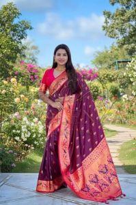 Purple Noor Rangvati Wedding Silk Saree