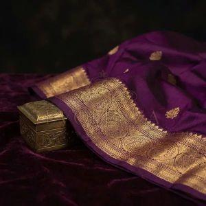 Purple Shahi Varnika Banarasi Silk Saree