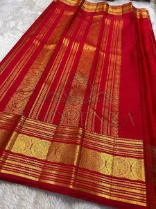 Red Banarasi Soft Silk Saree