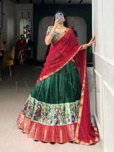 Silk Printed Lehenga Choli