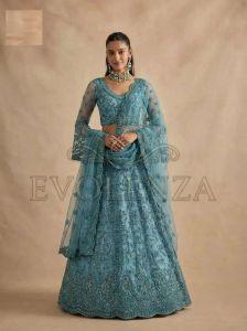 Taleblue Butterfly Net Bridal Lehenga Choli