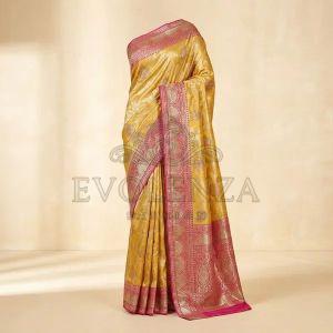 Yellow Meher Varnika Embroidered Silk Saree