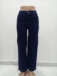Ladies Deep Navy Straight Fall Denim Jeans