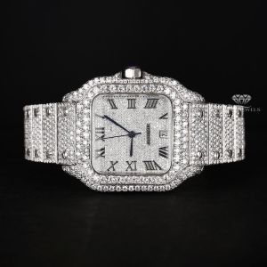 White Luxury Full Iced Out Moissanite Diamond Watch