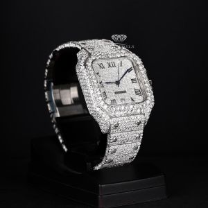 White Luxury Full Iced Out Moissanite Diamond Watch