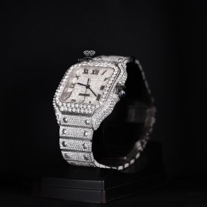 White Luxury Full Iced Out Moissanite Diamond Watch
