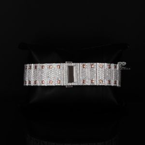 White Rose Tone Full Iced Out Moissanite Diamond Watch